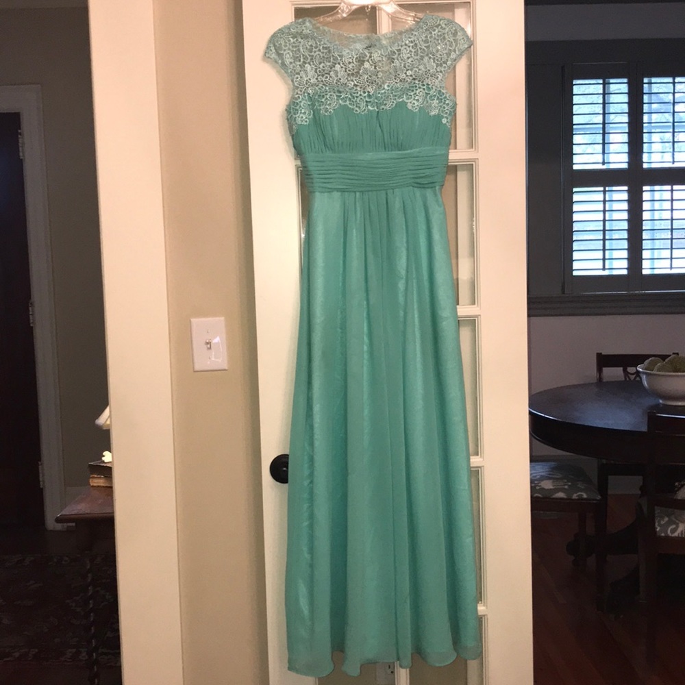Sea foam green maxi dress